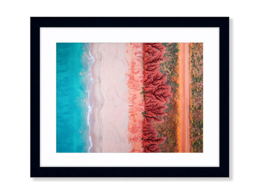 James Price Point Cliffs drone photo framed art print