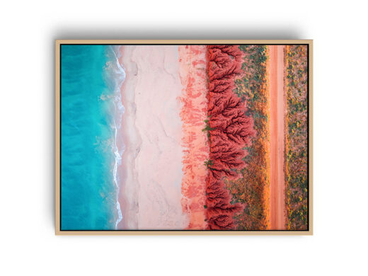 James Price Point Cliffs drone photo stretched canvas print