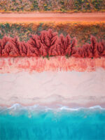James Price Point Cliffs drone photo framed art print