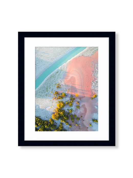 An Aerial Drone Photo of Little Crab Creek in Roebuck Bay Broome Western Australia. Available as a Fine Art Framed Photo Print.