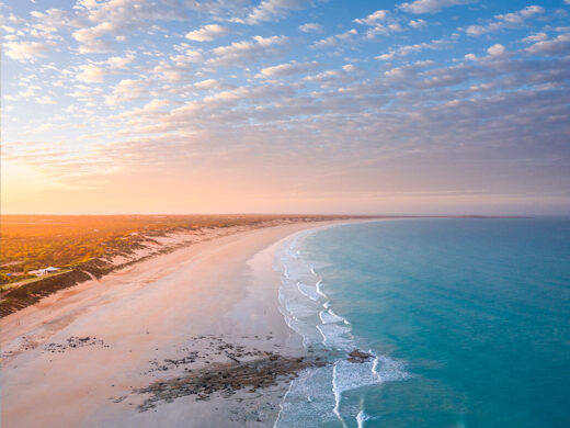 Cable Beach Sunrise from a drone print art framed