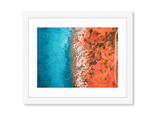 An Aerial Drone Photo of Gantheaume Point in Broome Western Australia. Available as a fine art framed photo print.
