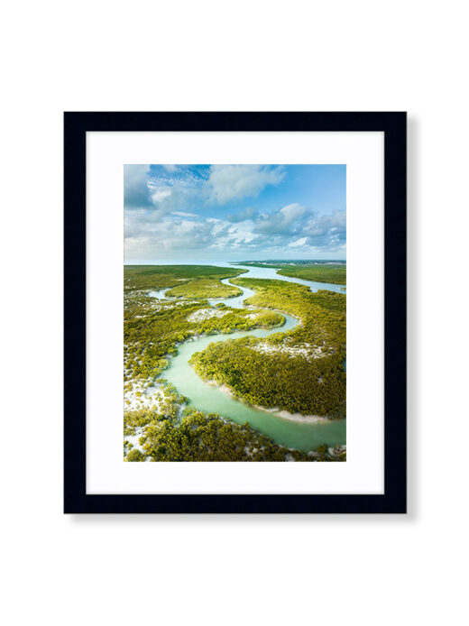 An Aerial Drone Photo of Dampier Creek in Broome Western Australia. Available as a fine art framed photo print.