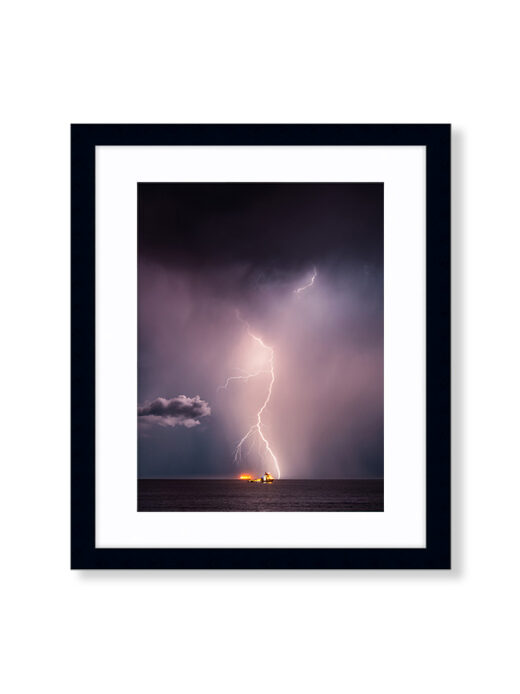 Broome Lightning Storm over Cable Beach. Available as a fine art framed photo print.
