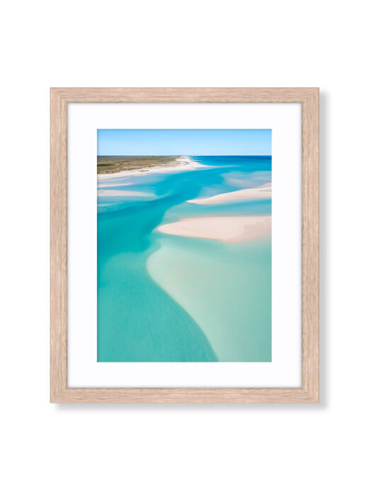 Willie Creek Sandbar in Broome. Available as a fine art framed photo print.