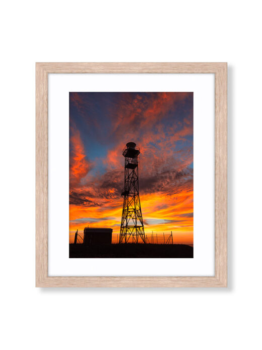 Gantheaume Point Lighthouse Sunset Framed Photo with Oak Frame