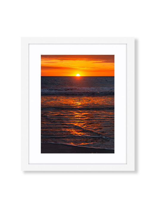 Cable Beach Sunset Broome White Wooden Framed Photo Print