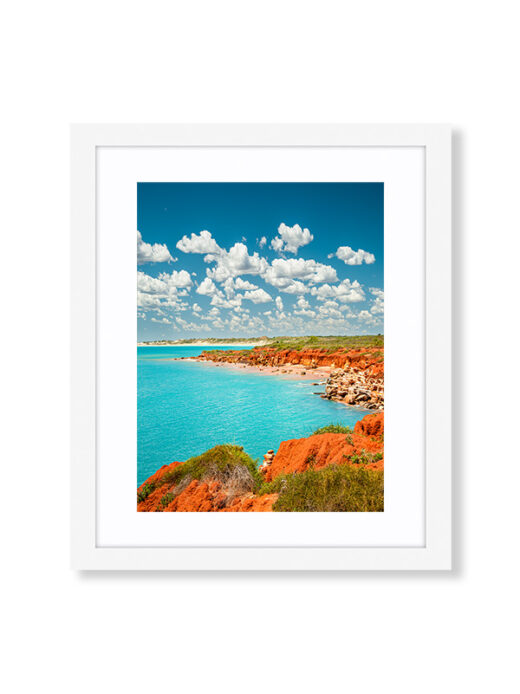 Gantheaume Point Clouds White Wooden Framed Photo Print