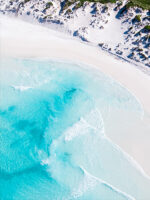 Wharton Beach Esperance Blue Water White Sand Drone Photo Framed Print