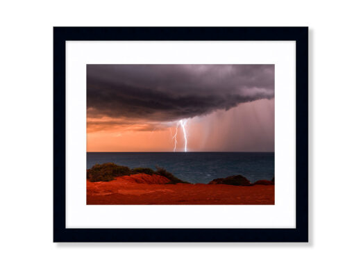 Gantheaume Point Lightning Storm Broome Framed Photo Print