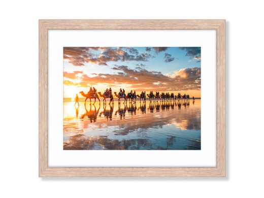 Cable Beach Broome Camels Framed Photo Print